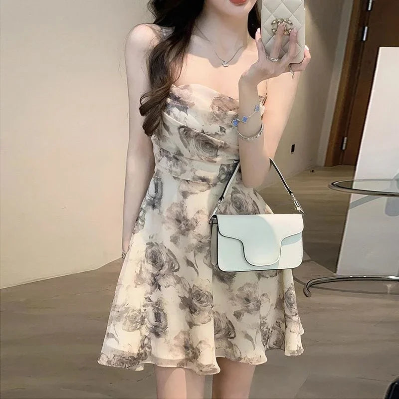 Slip Woman Dress Mini Sundress Off Shoulder Clothes Dresses for Women 2024 Beach Short Promotion Cheap Casual Retro New in X Y2k - Seprincess