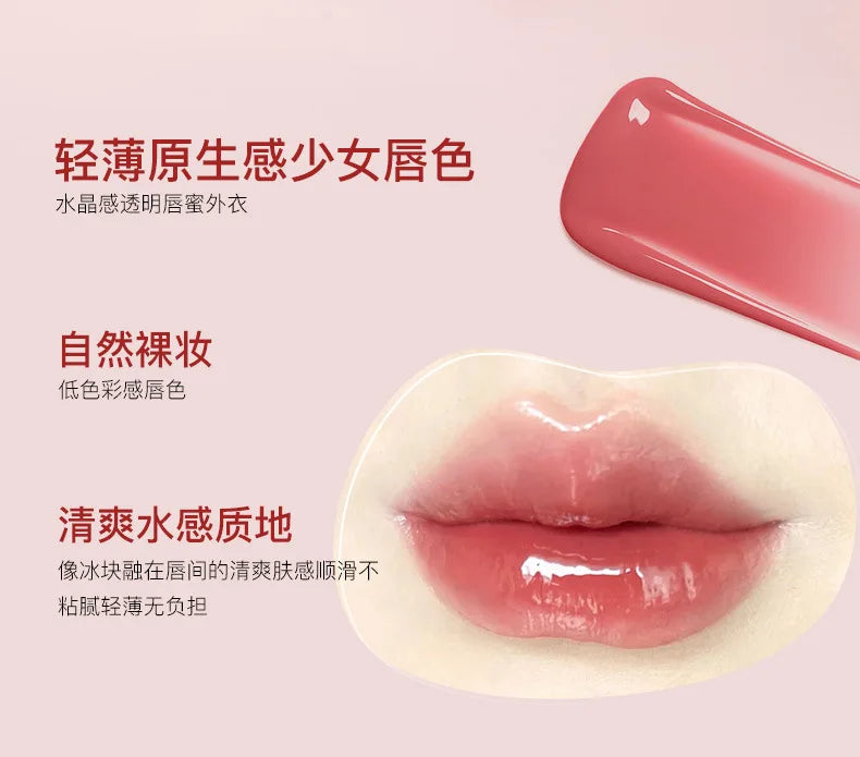 PINK COCO Mirror Water Lip Gloss Lip Glaze Moisturizing Liquid Lipstick Clear Tint Makeup Korean Lip Balm Women Cosmetics - Seprincess