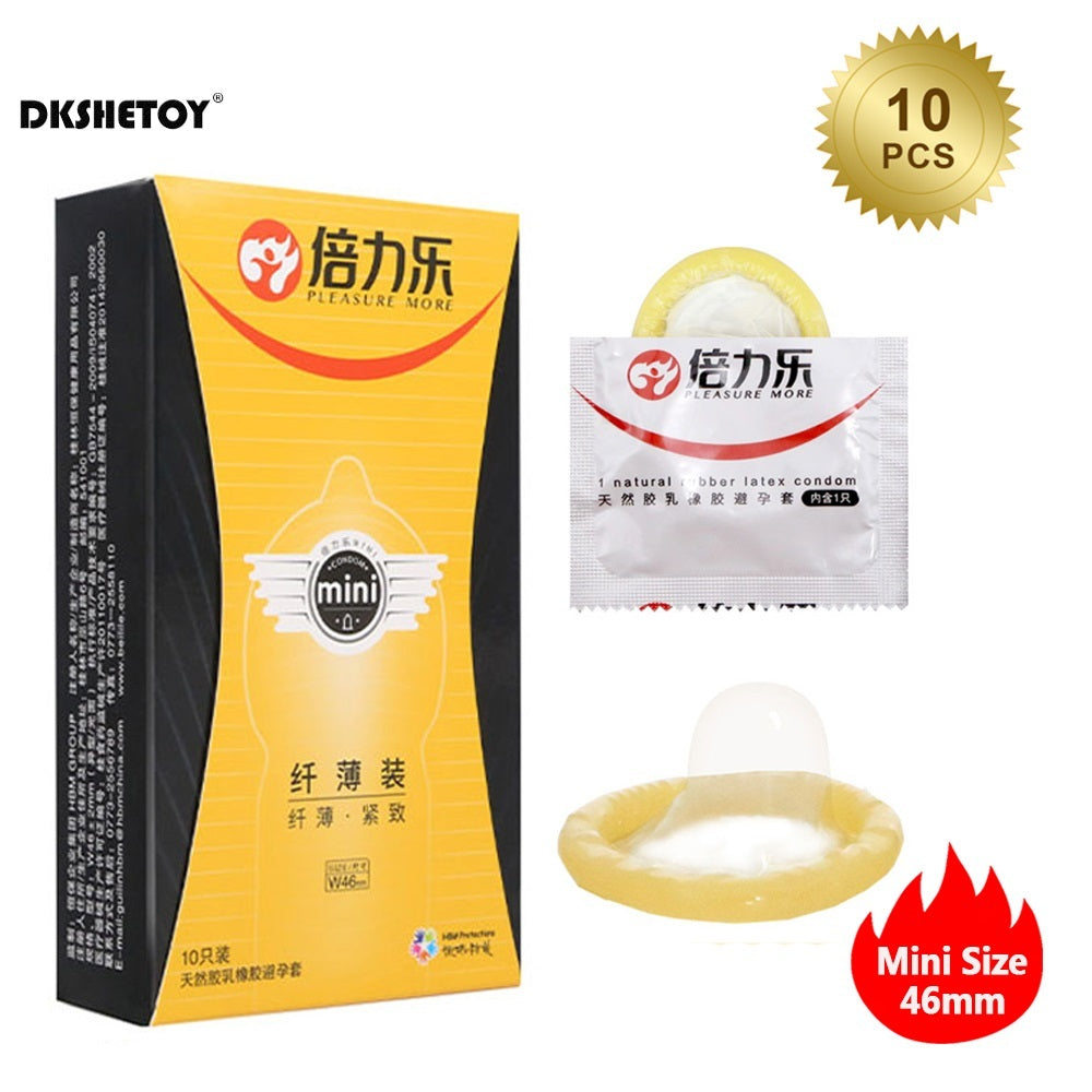 46mm Small condoms for men delay ejaculation Tight Cock Sleeve Mini Size Condom long sex Lubricated Condones Sex Shop - Seprincess