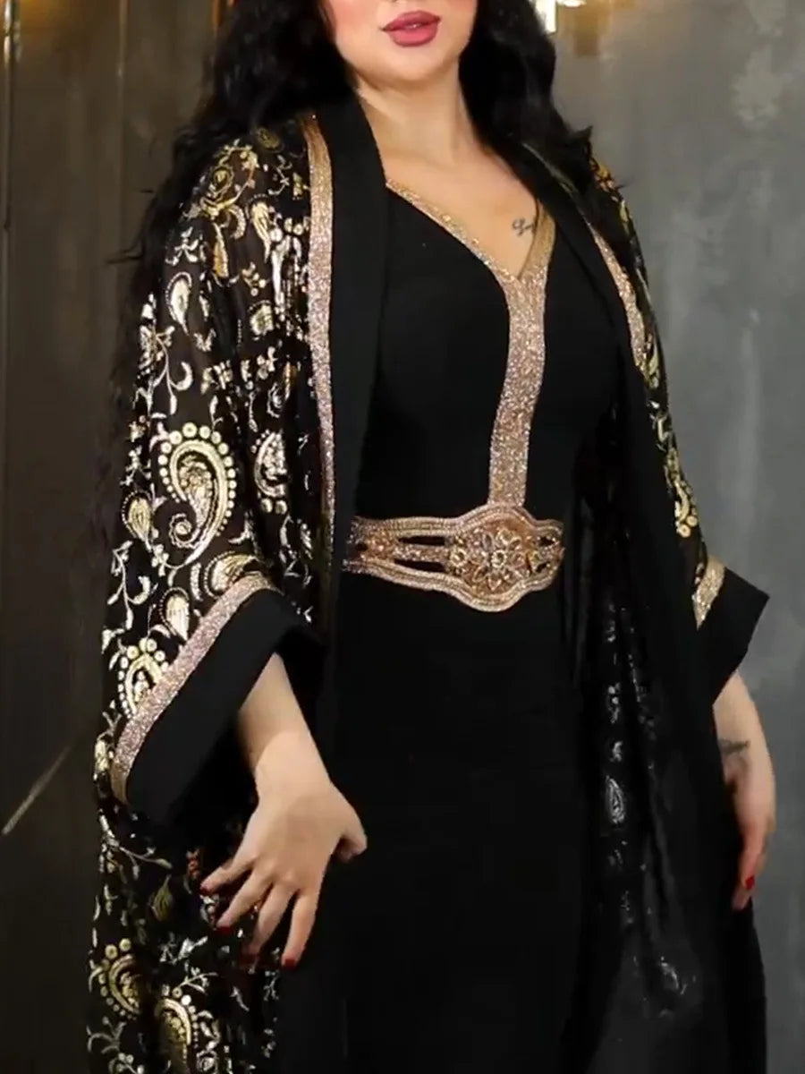 Abayas For Women Dubai Luxury 2024 African Muslim Fashion Dress Caftan Marocain Evening Party Dresses Robe Djellaba Femme - Seprincess