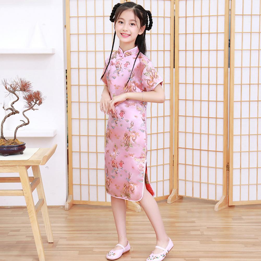 Kids Hanfu Dress Elegant Princess Dress Summer Dresses Chinese Cheongsams For Girls Traditional Chinese Dress Toddler Dress - Seprincess