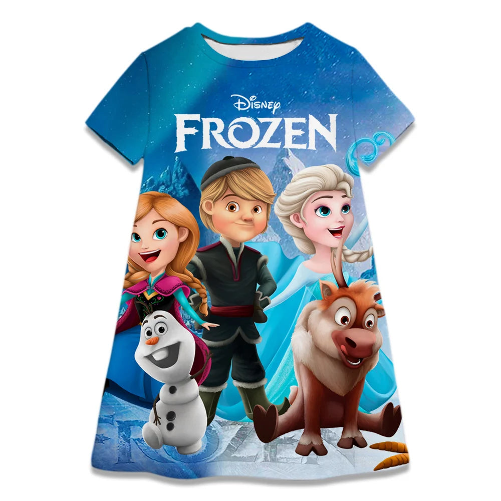 Hot Sale Kids Girl Cosplay Snow Queen Top Disney Frozen Elsa And Anna Princess Dress for 2-8 Years Girls Birthday Party Dresses - Seprincess