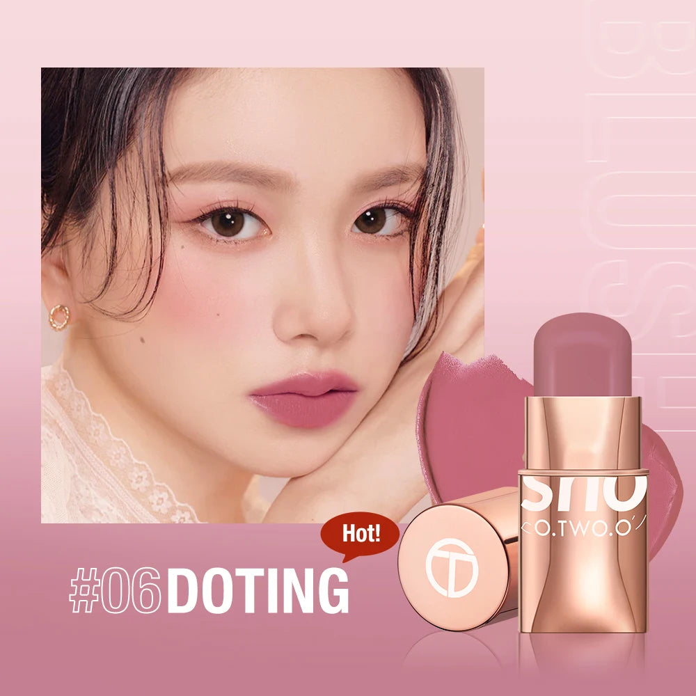 O.TWO.O Lipstick Blush Stick 3-in-1 Eyes Cheek and Lip Tint Buildable Waterproof Lightweight Cream Multi Stick Makeup for Women - Seprincess