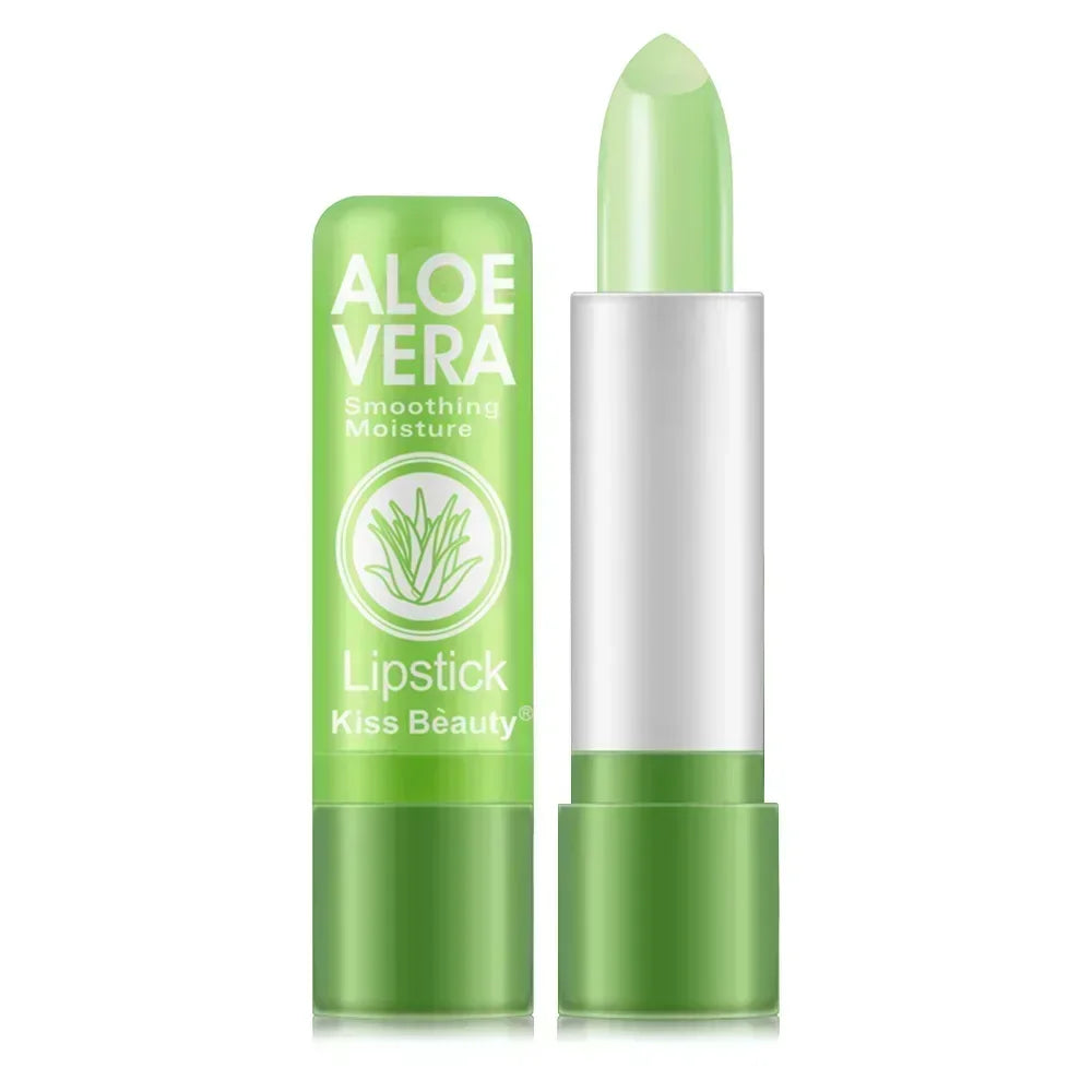 Moisturizing Aloe Vera Lipstick Temperature Color Changing Lip Balm Lasting Nourishing Lip Care Anti-drying Exfoliating Lipstick - Seprincess