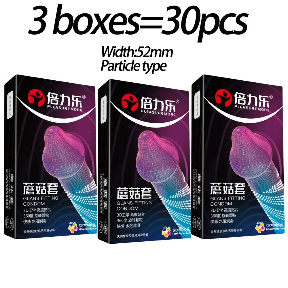 30pcs Condom Sex Toys for Adult Men Particle Lasting Delayed Ejaculation Penis Sleeves Ultra Thin Rubber Condoms Sex Products - Seprincess