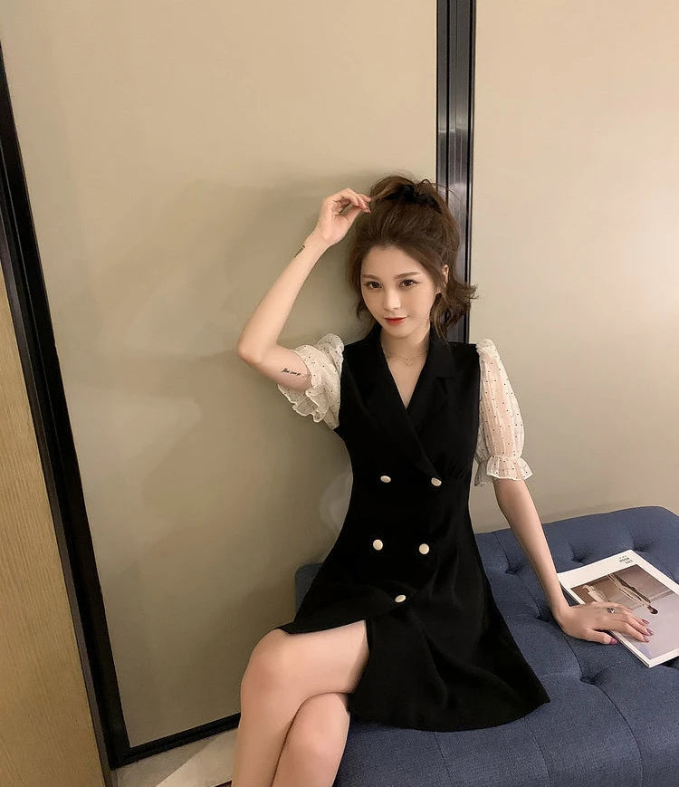 Clothes Mesh Dresses for Women 2024 Formal Occasion Blazer Holiday Woman Dress New Features of In Hot Fashion Sensual Sexy Loose - Seprincess