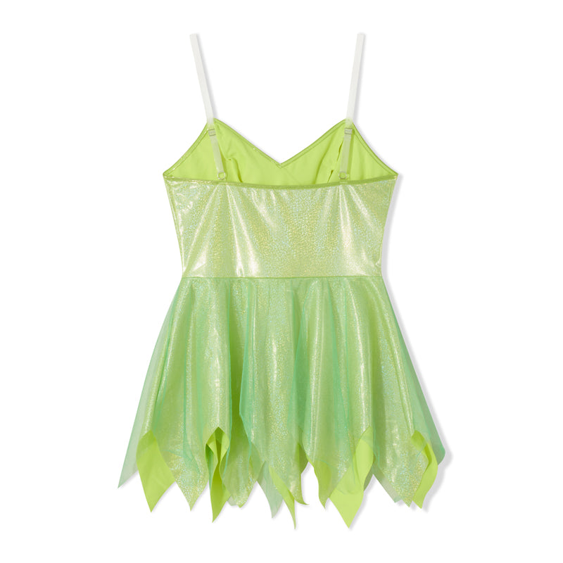 Green Women s Costume Dress Fairy with Wings Role Play Short Dress Cosplay Slip Dress Hallown Birthday Theme Party - Seprincess