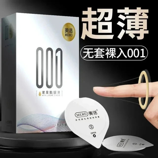 OLO ULTRA THIN CONDOM 0.01 Feeling Penis Sleeve Hyaluronic Acids Rubber latex Ejaculation Delay dotted Condoms intimate sex toy