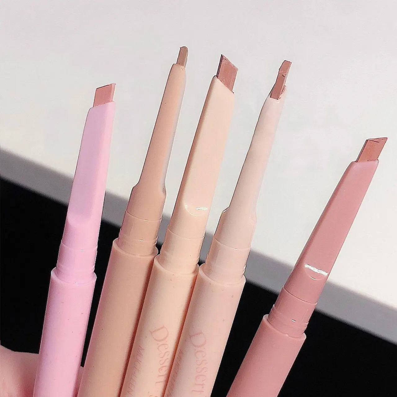 Dessert Lip Liner Automatic rotating waterproof lasting no color outline lip lipstick pen - Seprincess