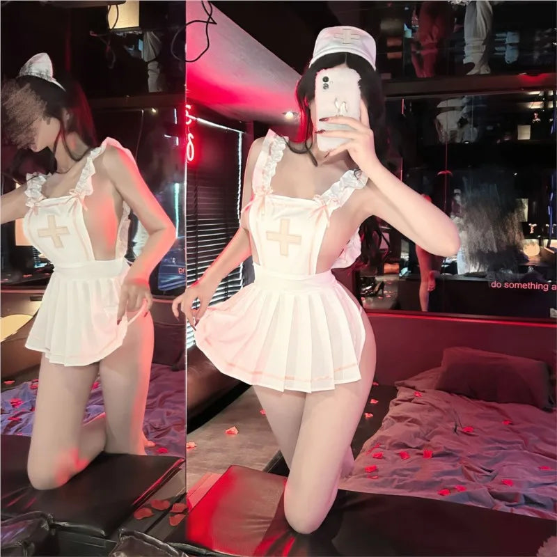 Lingerie dress Nurse Uniform Temptation Lace Strap sexy items Evening dress sexy womans clothing Dresses gala latex sexy outfits - Seprincess