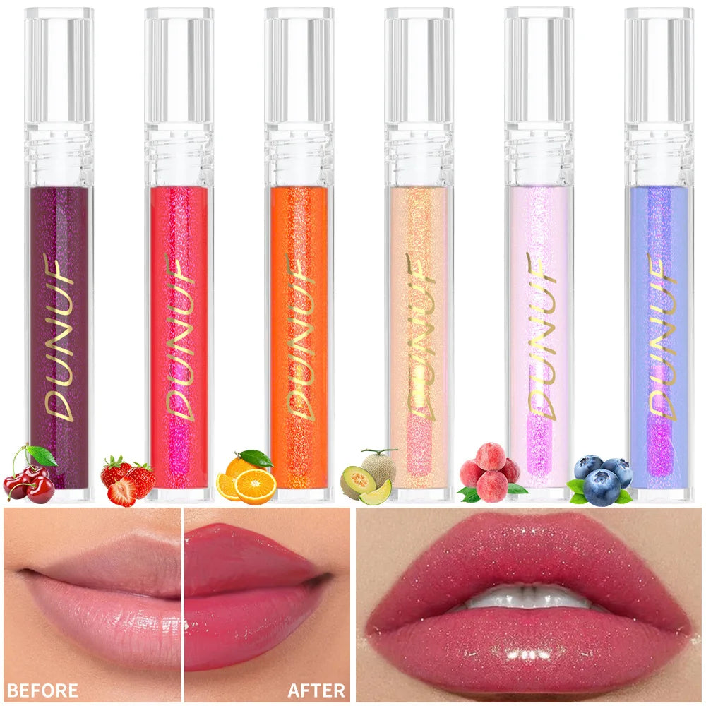 DUNUF Fruit Color-changing Long Lasting Nouritious Lipsticks Lip Gloss Make up Spring Moisturizing Lip Oil Makeup Free Shiping - Seprincess