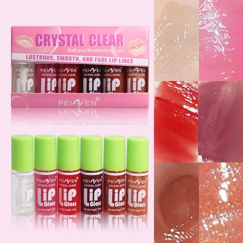 6 colors Moisturizing Lip Gloss Transparent Lip Oil Hydrating Lip Glaze Lip Plumper Hydrating Make Up Liquid Lipstick  Cosmetics - Seprincess