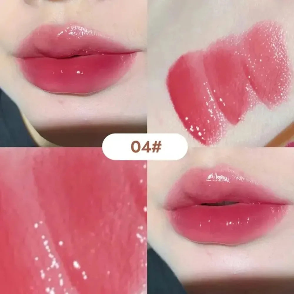 6 Colors Silky Glossy Lipstick Gege Bear Pump Lips Moisture Water Bomb Comfortable Ultra Sheen Non-Stick Cup Lip Balm Makeup - Seprincess