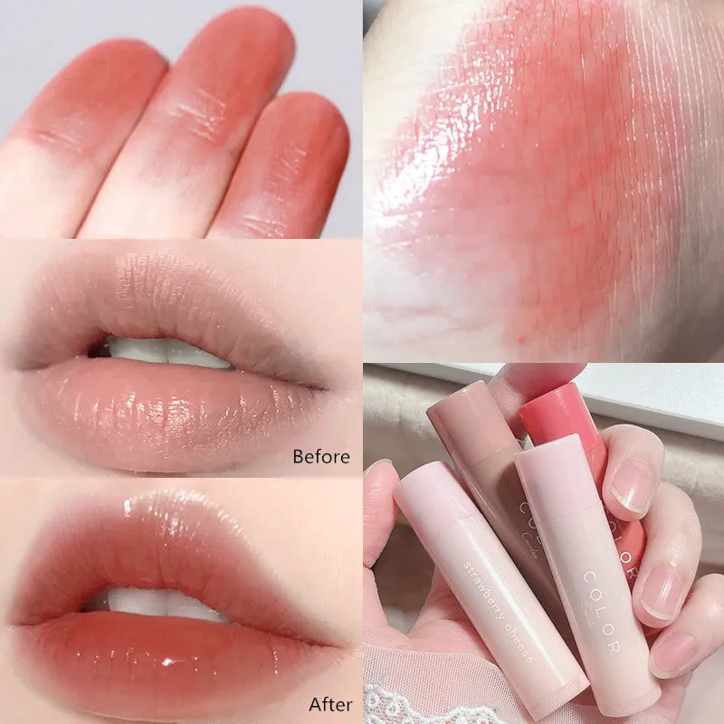 Rose Tea Lip Balm Lipstick Moisturizing Anti-dry Lip Care Cosmetics Anti-cracking Lipstick Colored Hydrating Lip Tinted Makeup - Seprincess