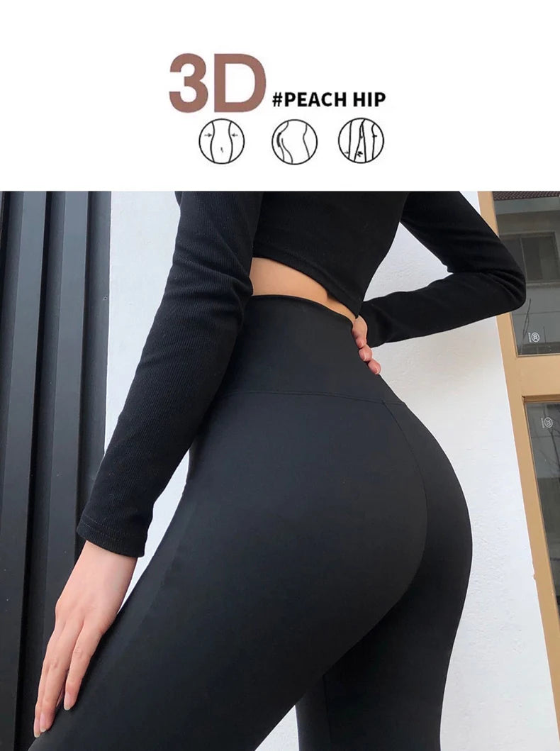 BIVIGAOS Women Shark Flared Pants Black Elastic Slim High Waist Sexy Horseshoe Pants Micro Casual Fashion Flared leggings