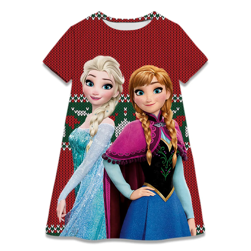 Hot Sale Kids Girl Cosplay Snow Queen Top Disney Frozen Elsa And Anna Princess Dress for 2-8 Years Girls Birthday Party Dresses - Seprincess