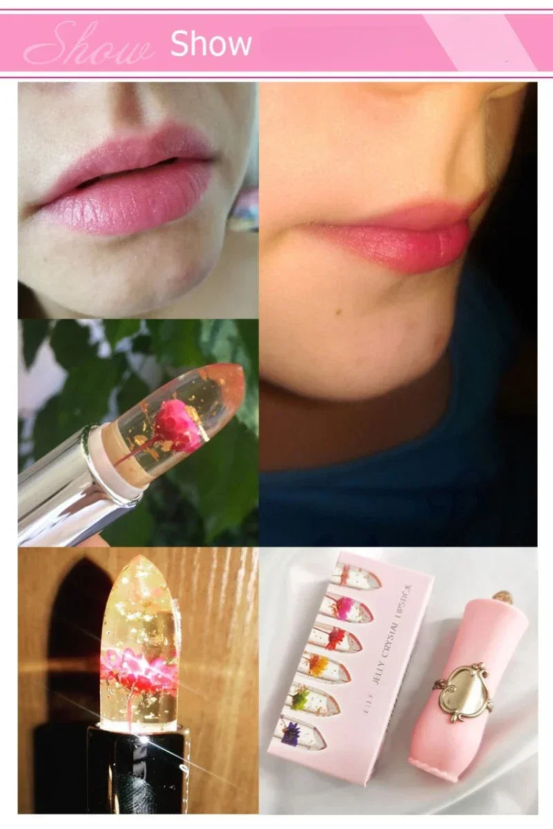 Waterproof 6-color Transparent Moisturizing Jelly Color Changing Lipstick Temperature Changing Flower Lipstick Lip Balm - Seprincess