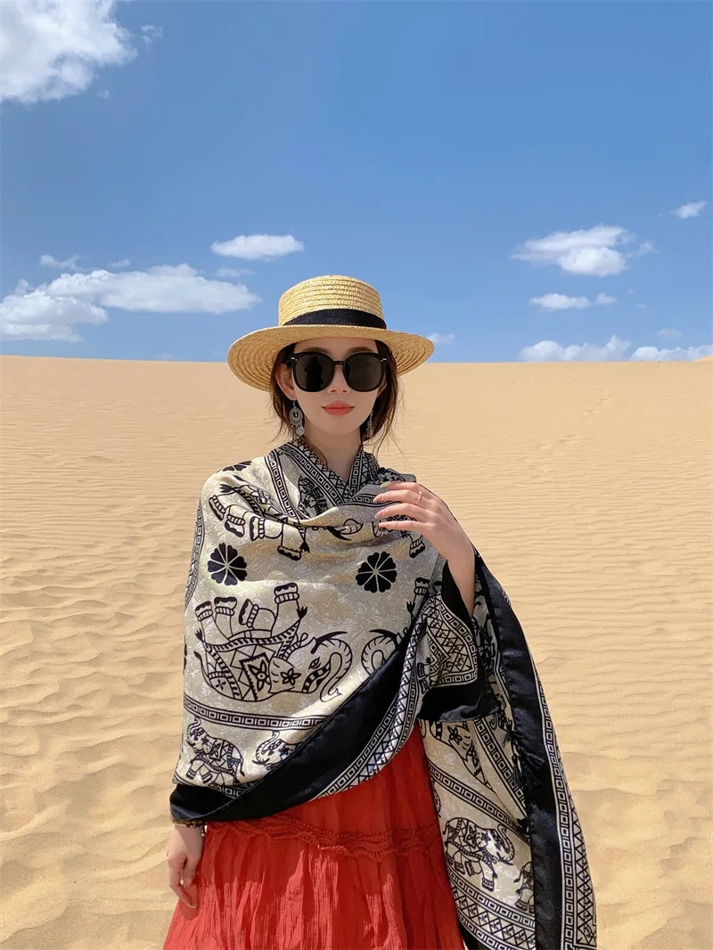 17 Styles 90x180cm Travel Beach Sunscreen Scarve Bikini Large Shawl Sarong Wrap Scarf Women Brazilian Swimsuit Bathing Cover-ups