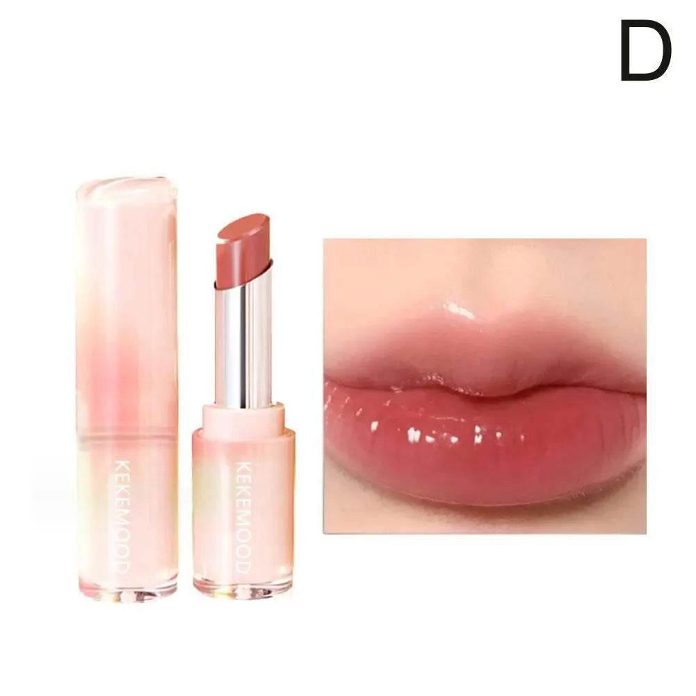 Jelly Lipstick For Kekemood Moisturizing Mirror Water Light Solid Lip Gloss Glass Tea Red Brown Lip Glaze Tint Makeup Cosme Q6S3 - Seprincess