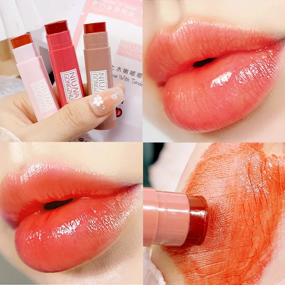 Rose Tea Lip Balm Lipstick Moisturizing Anti-dry Lip Care Cosmetics Anti-cracking Lipstick Colored Hydrating Lip Tinted Makeup