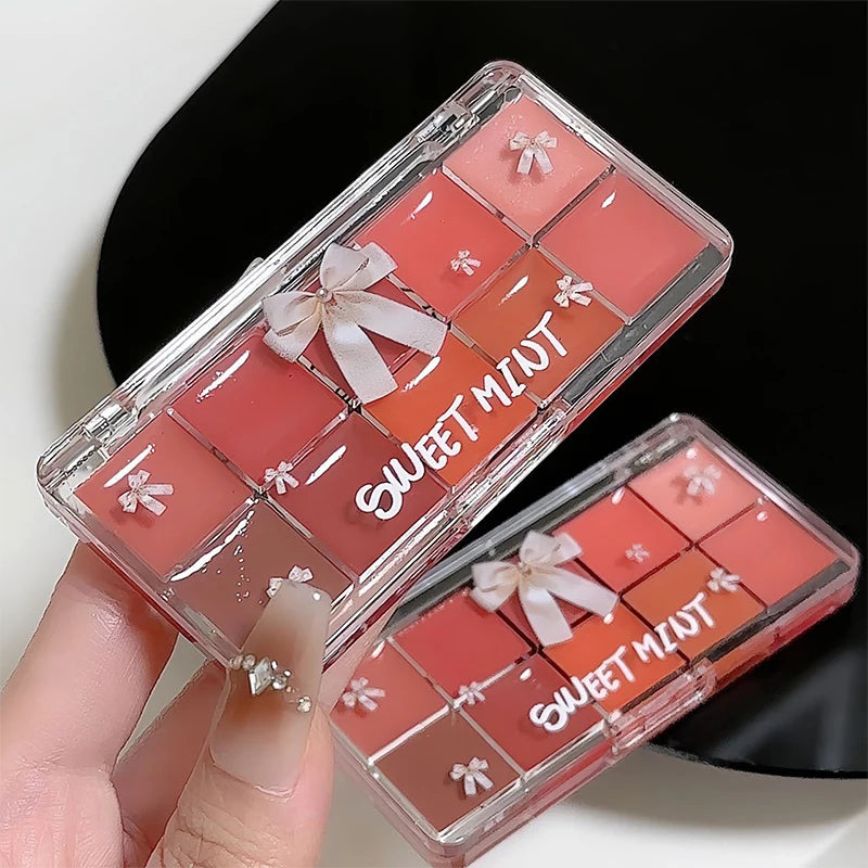 10 Color Lipstick Color Matching Lip Jelly Plate Naturally Moisturizes And Not Easy Stick The Glass Mirror Mouth Red Lip Glaze - Seprincess