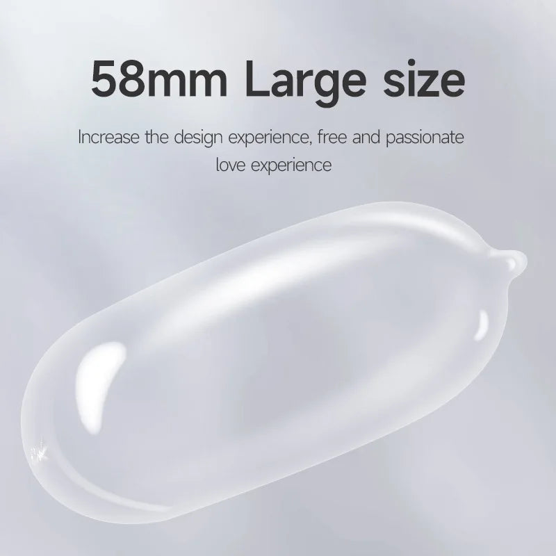 Extra Large 58mm size Ultra Thin Condoms Adults Toys For Men 10pcs XXL G-Spot Penis Sleeve Super Smooth Condones Sex Products - Seprincess