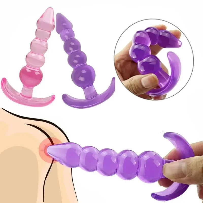 Soft Silicone Anal Plugs Anal Beads Dildo Butt Plug Prostate Massage Unisex Sexy Stopper Adult Sex Toy for Men Women Adult Games