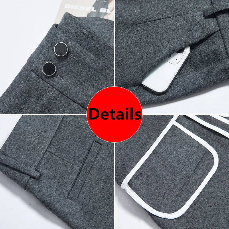 Black Women's Micro Flare Pants, High Waist Elastic Slim Trousers, Fashion Casual Pant, Asian Size 27-32, Gray Khaki Available