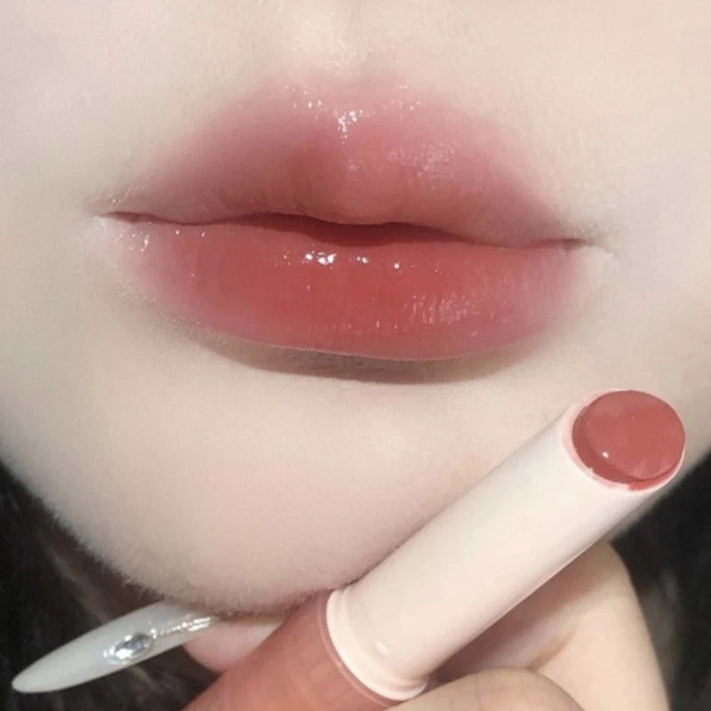 Jelly Pink Lipsticks Pen Moisturizing Lasting Mirror Water Light Solid Lip Gloss Glass Clear Lip Glaze Makeup Korean Cosmetics - Seprincess