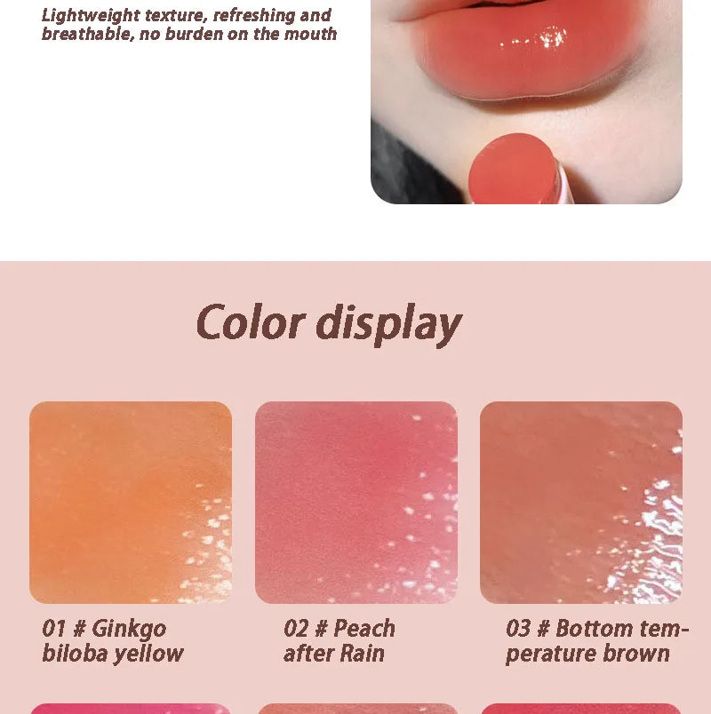 Mirror Water Light Lip Gloss Jelly Lipstick Pencil Long Lasting Moisturizing Solid Lip Tint Balm Women Make Up Beauty Cosmetics - Seprincess