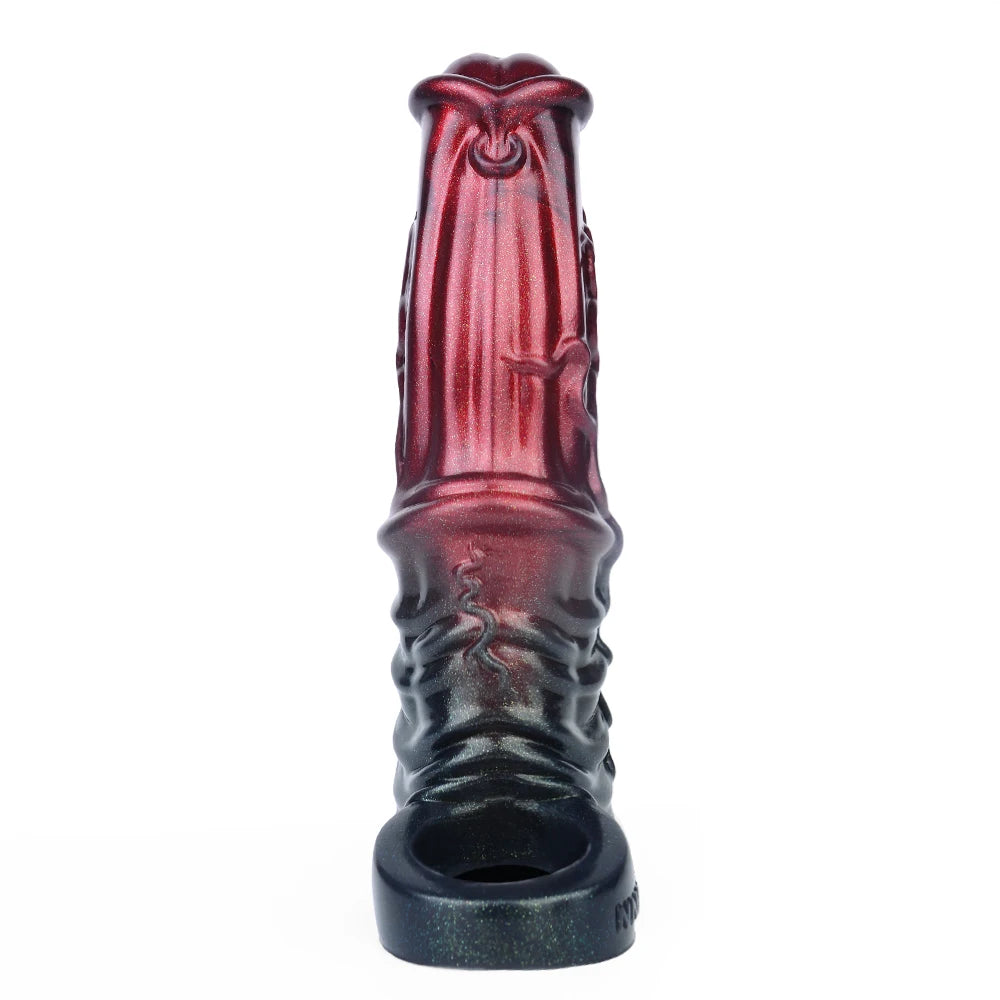 FAAK Large Silicone Fantasy Knot Penis Sleeve  Cock Enlargement Sex Toys For Men Delay Ejaculation Size M L