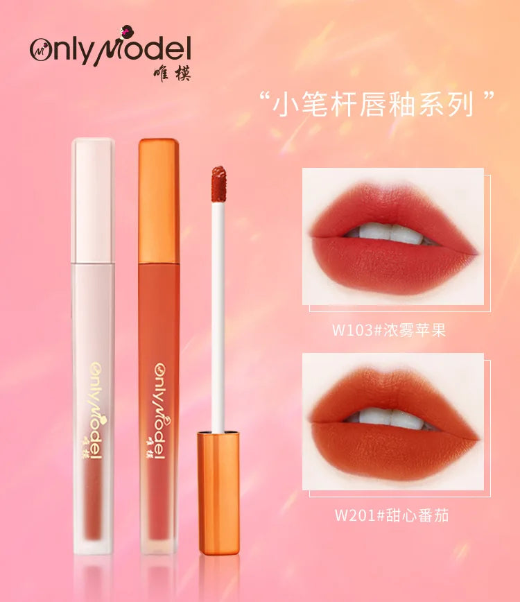 Velvet Orange Lipstick Brighten Skin Matte Lipsticks Waterproof Long Lasting Lip Stick Lip Tint Women Korean Cosmetic Lip Glaze - Seprincess