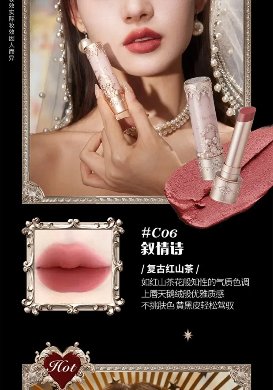 Flower Knows Swan Ballet Little Angel Collection Lipstick Velvet Matte Waterproof Lip Stick Vegan Long Lasting Lip Gloss Korean - Seprincess