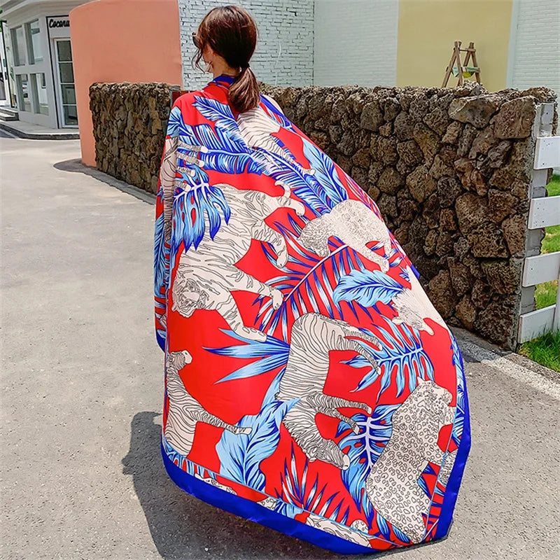 140x180cm Celebrity With The Same Cover-Ups Women Large Beach Dress Bikini Bathing Swimwear Sunburn Protection Sarong Wrap Scarf