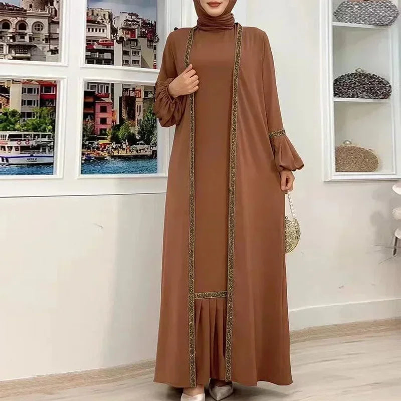 Eid Abaya Dubai Modest Turkey Muslim Long Dress for Women Arabic Sequin Islamic Dresses Evening Party Gown Moroccan Kaftan Robe - Seprincess