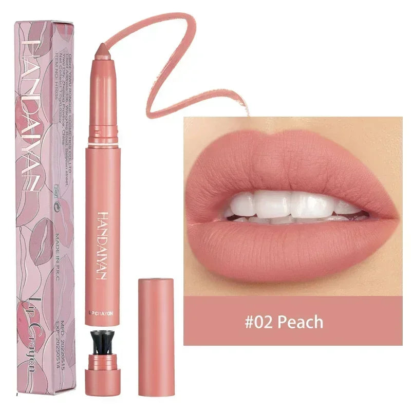 Nude Brown Lipliner Pen Waterproof Sexy Red Matte Contour Tint Lipstick Lasting Non-stick Cup Lipliner Pen Lips Makeup Cosmetic