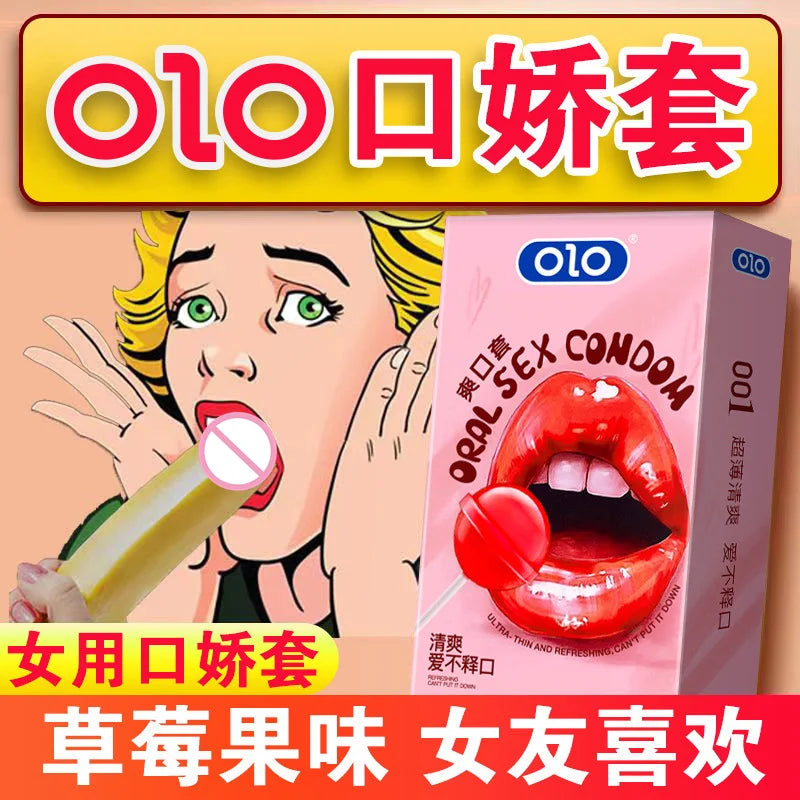 Oral Sex Condoms 10pcs Sex Toys Strawberry Flavor Passionate Contraception Sex Accessories for Men Orgasm Sex Life Sexshop 18+ - Seprincess