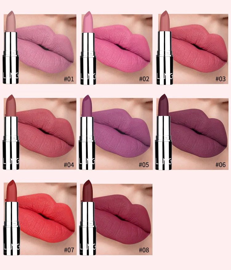 Nude Matte Lipstick Waterproof Long Lasting Non-stick Cup Lip Stick Not Fading Sexy Red Pink Velvet Lipsticks Makeup Cosmetics - Seprincess