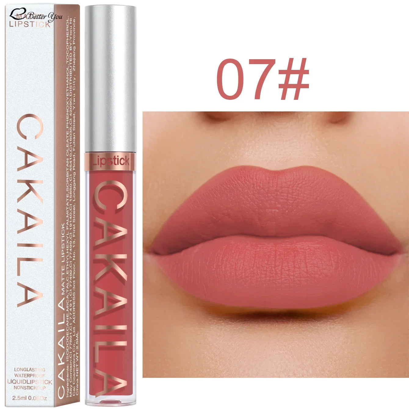 KACAILA 18 Colors Waterproof Liquid Lipsticks Lip Makeup Matte Velvet Lipstick Lip Gloss Cosmetic Nude Long Lasting Cosmestics - Seprincess