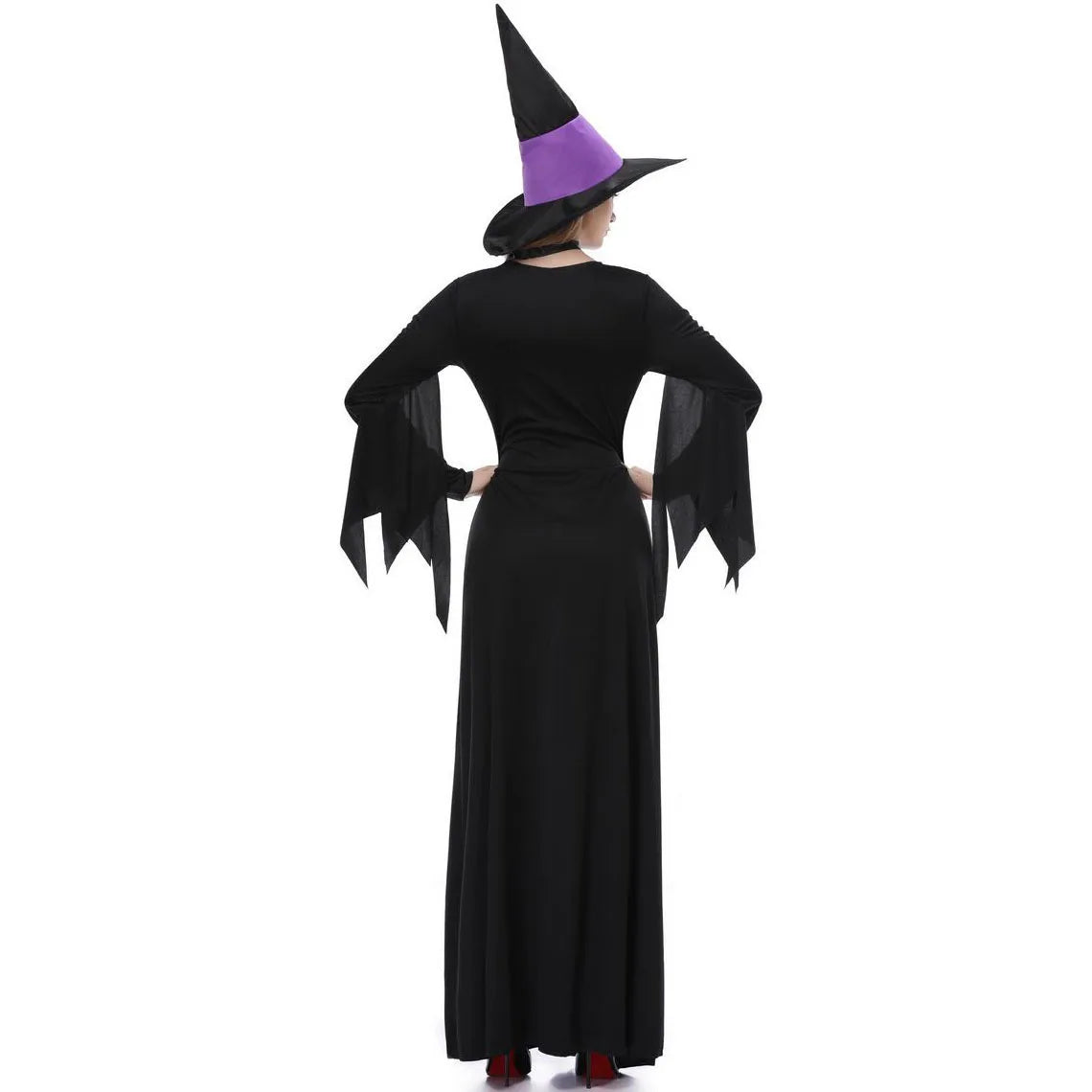 [You're My Secret] Halloween Witch Costumes for Women Adult Fantasy Vampire Witch Dress Up Carnival Performance Cosplay Dress - Seprincess