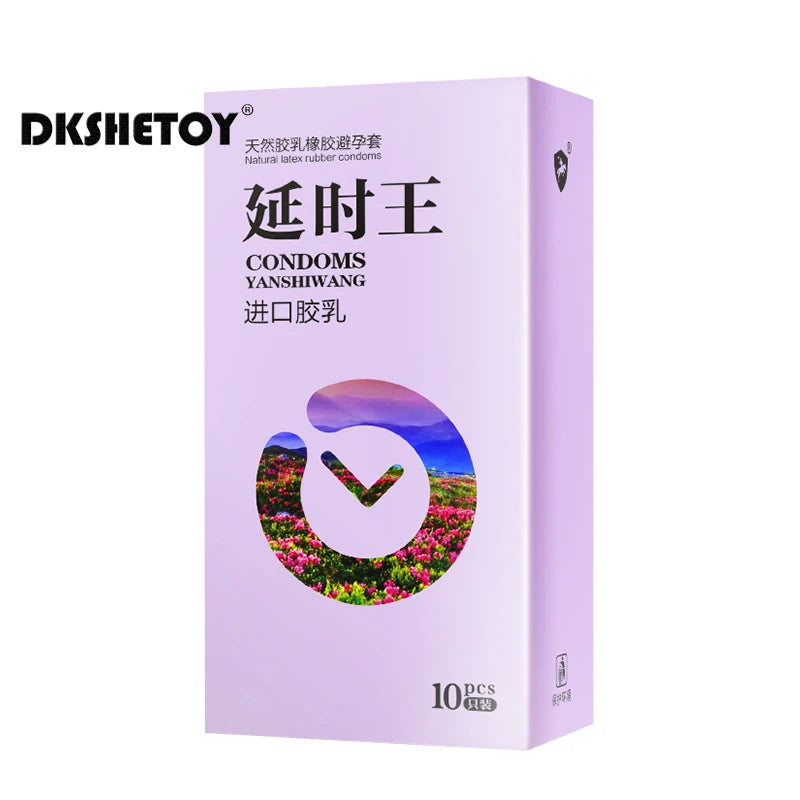 FAMA Male Natural Latex rubber Condoms Sex toys Delay ejaculation spike Dotted sleeve for penis Contraceptives adult Supplies - Seprincess