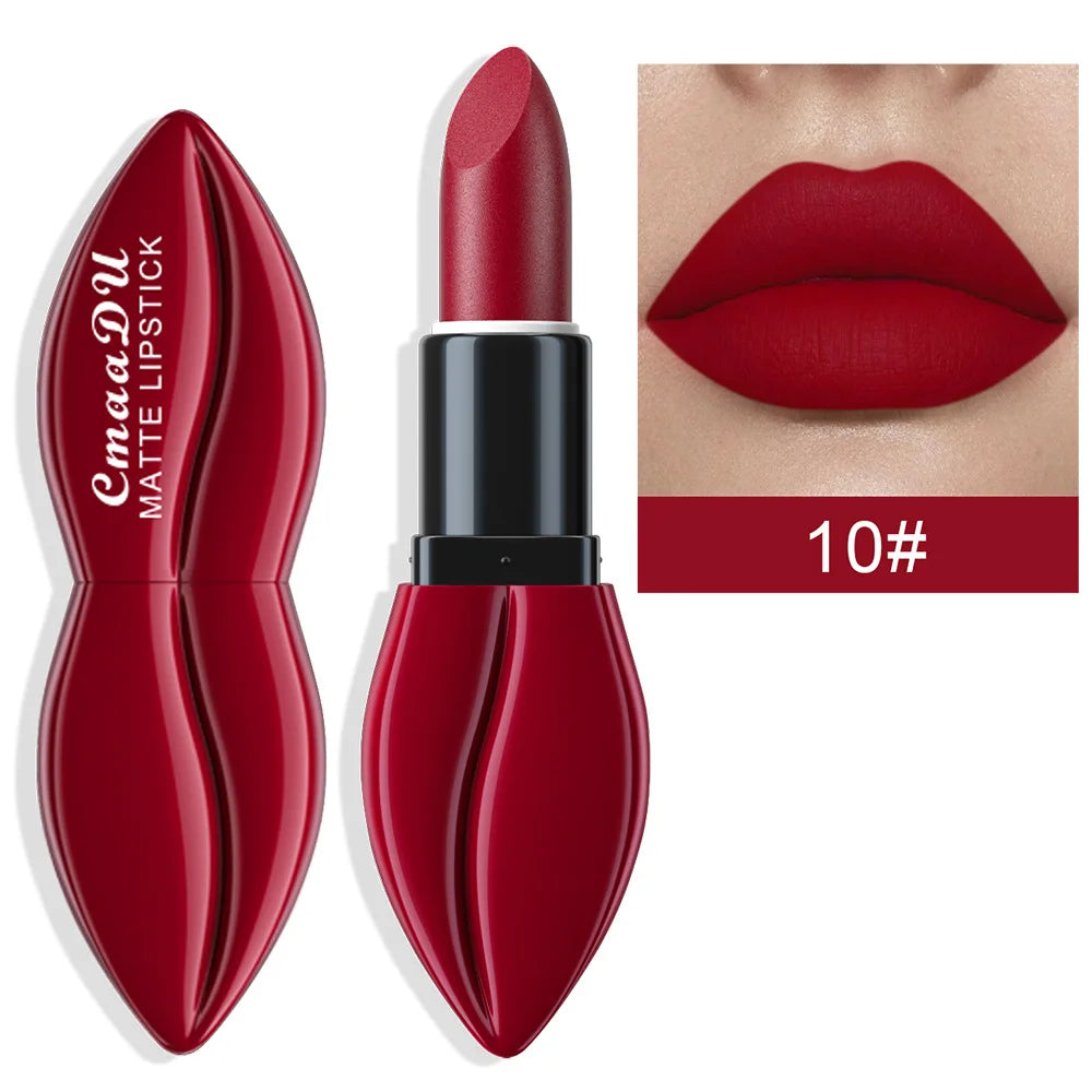 CmaaDu 10 Colors Long-Lasting Matte Lipstick Lip Stick with Rich Velvet Color and Waterproof Formula Valentine's Day Gifts