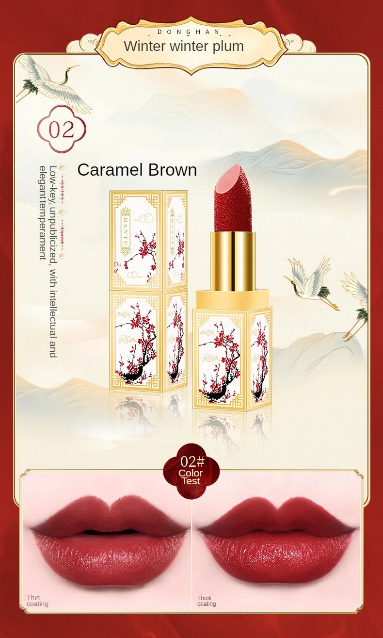 Chinese Style Carved Lipstick Set Forbidden City Christmas Gift Box Moisturizing Show Whiteness New Year Makeup Cosmetic - Seprincess