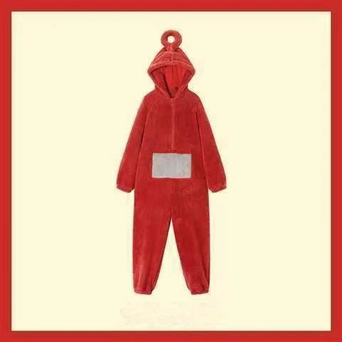 Winter Teletubbies Children'S Coral Velvet Cute One Piece Cartoon Loose And Comfortable With Thick Velvet For Parent Child Wear - Seprincess