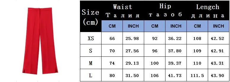 TRAF Split Straight Leg Pants Sets For Women 2 Pieces 2024 New Customization Vest Top Women's Suit Two Piece Set Women Outfit - Seprincess