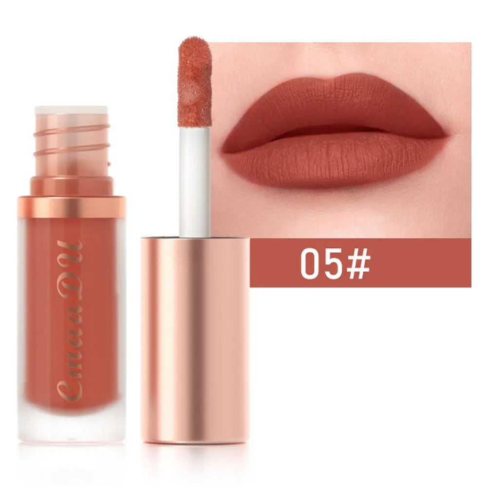 CmaaDu Velvet Matte Liquid Lipstick Waterproof Long Lasting Nonstick Cup Mate Nude Red Lip Stick Lint Tube Makeup Cosmetics Lips