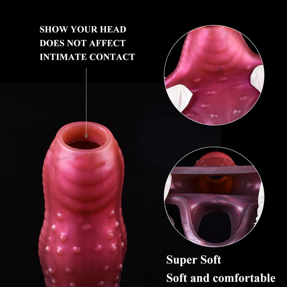 Octopus Tentacles Penis Sleeve Cover Extension Enlargement Granule Clitoris G-spot Stimulate Delay Ejaculation Sex Toys for Men