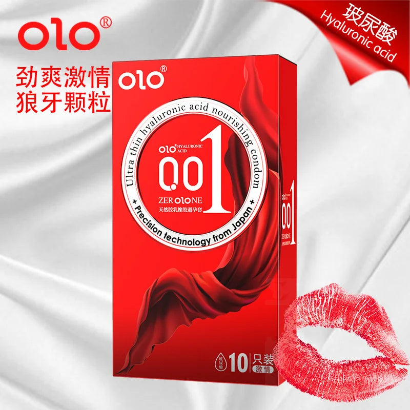 OLO Delayed Ejaculation Condom G-spot Thin Lasting Cock Penis Sleeves For Men Particles Sensitive Condoms Adult Sex Toys For 18+ - Seprincess