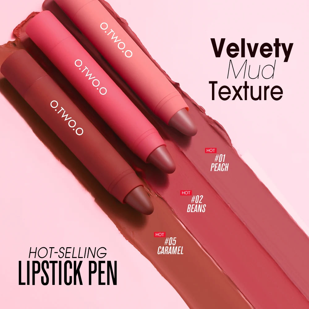 O.TWO.O Hot 6 Colors Lipstick Pencil Matte Velvet Lip Liner Waterproof Smudge Proof Lip Stick Pen Stick Women Makeup - Seprincess