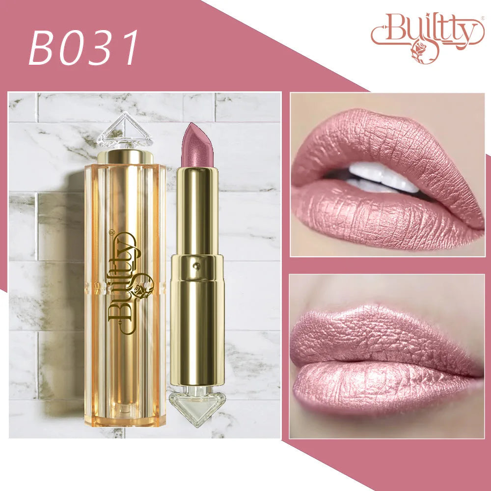 Gold Lipstick New Fashion Waterproof Matte Lipstick Long Lasting Sexy Lip Stick Makeup Korean - Seprincess